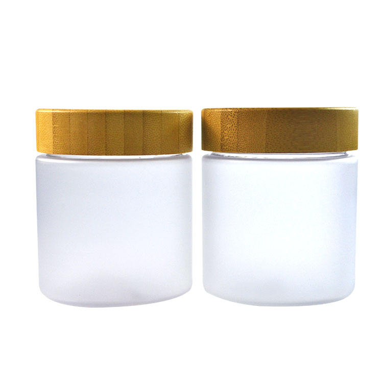 Best of 1Pcs Eco-friendly 50g 150g 250g 500g Frosted Amber Transparent Cosmetic Cream PET Plastic Cans With Bamboo Lid For Jewelry Beads Reviews & Tips - Image 5