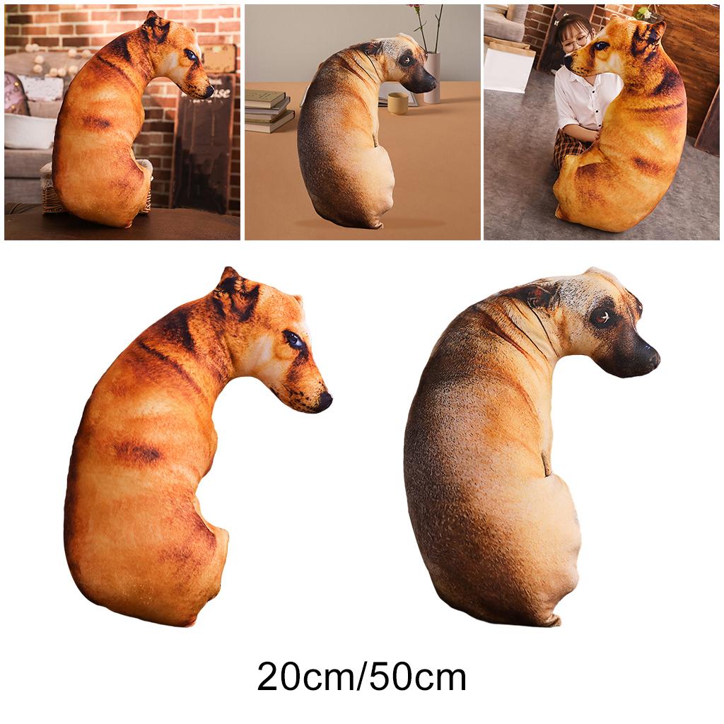 Simulation Dog Pillow Plush Doll Toy Hugging Pillow Throw Pillow Doll Toys for Teens Kids