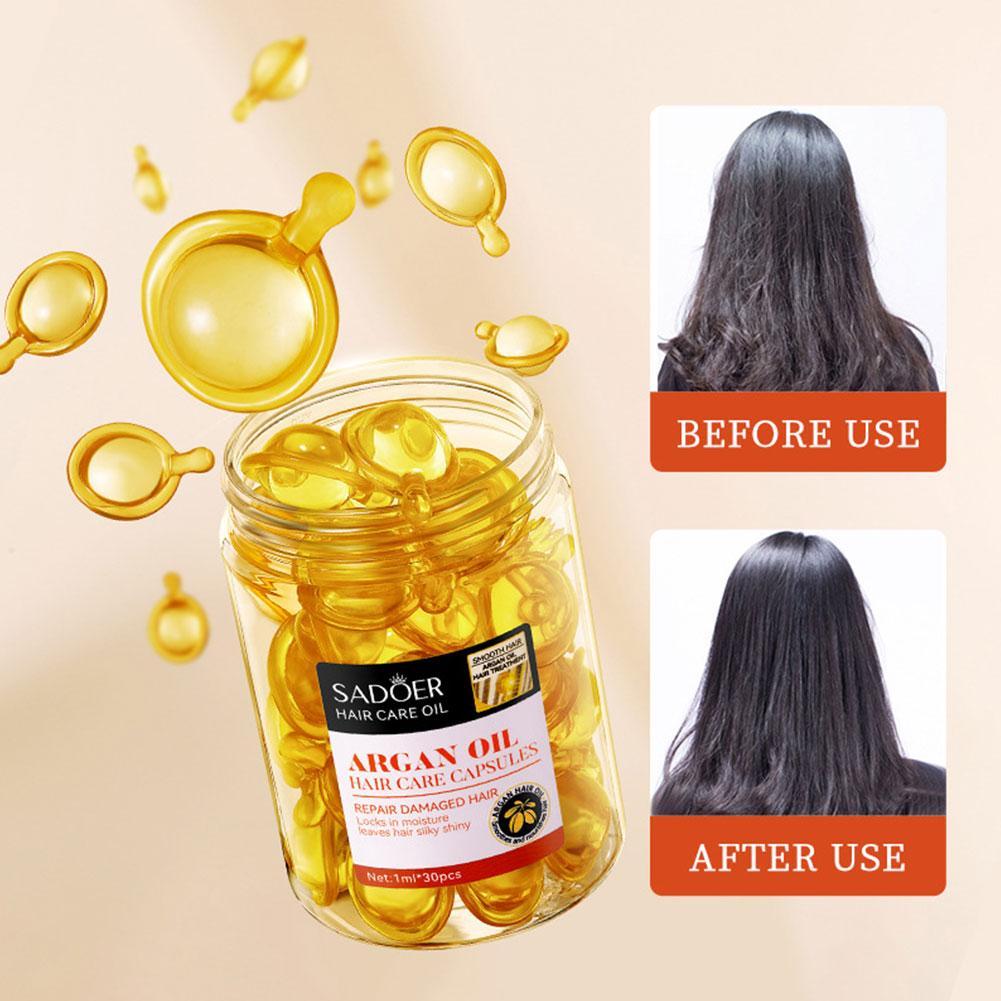 Best of Smooth Silky Hair Vitamin Capsule Keratin Complex Oil Hair Damaged Care Oil Anti-Loss Serum Hair Moroccan Hair Repair D6N4 Reviews & Tips