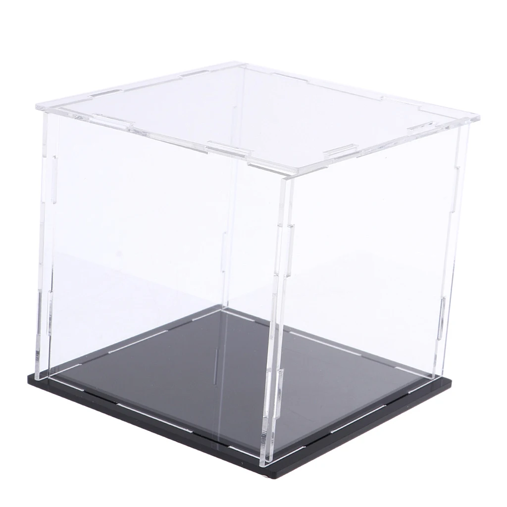 Clear Acrylic Display Case Box For Action Figure Model Doll Toys 14x14x14cm