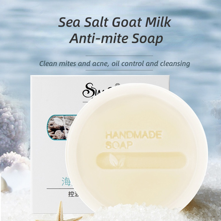 Best of Goat&#039;s Milk Sea Salt Anti-mite Soap Goat&#039;s Milk Soap Horse Oil Soap Hand-made Mite-removing Soap Cleansing Hand Bath Soap 80g Reviews & Tips