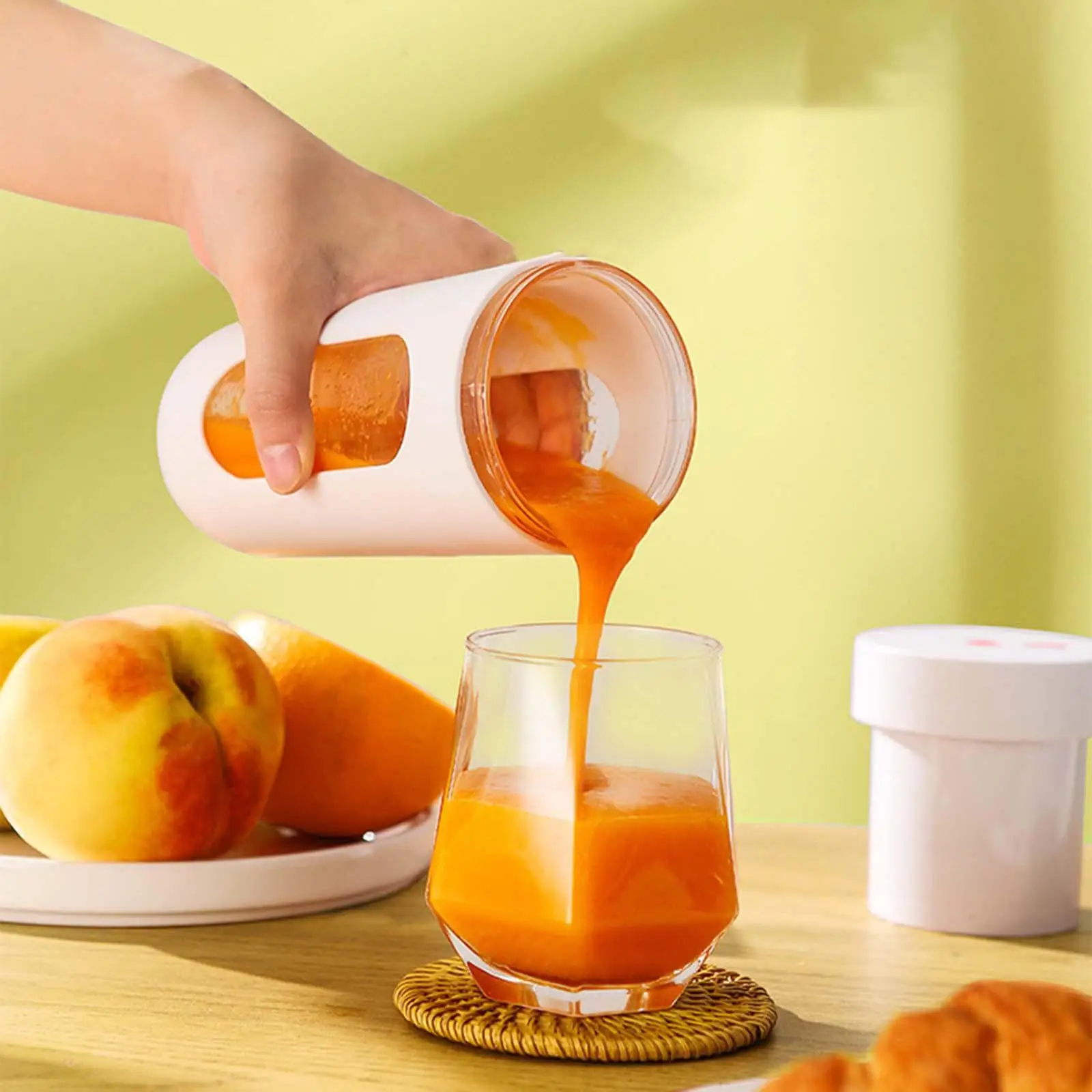 USB Rechargeable Juicer Cup Stainless Steel Blade Grapefruit Lemon Juicer