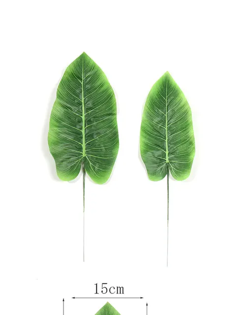 10 pezzi decorazioni topiche di foglie di palma foglie finte di piante  artificiali decorazione foglia di tartaruga foglie verdi della giungla per  la decorazione domestica
