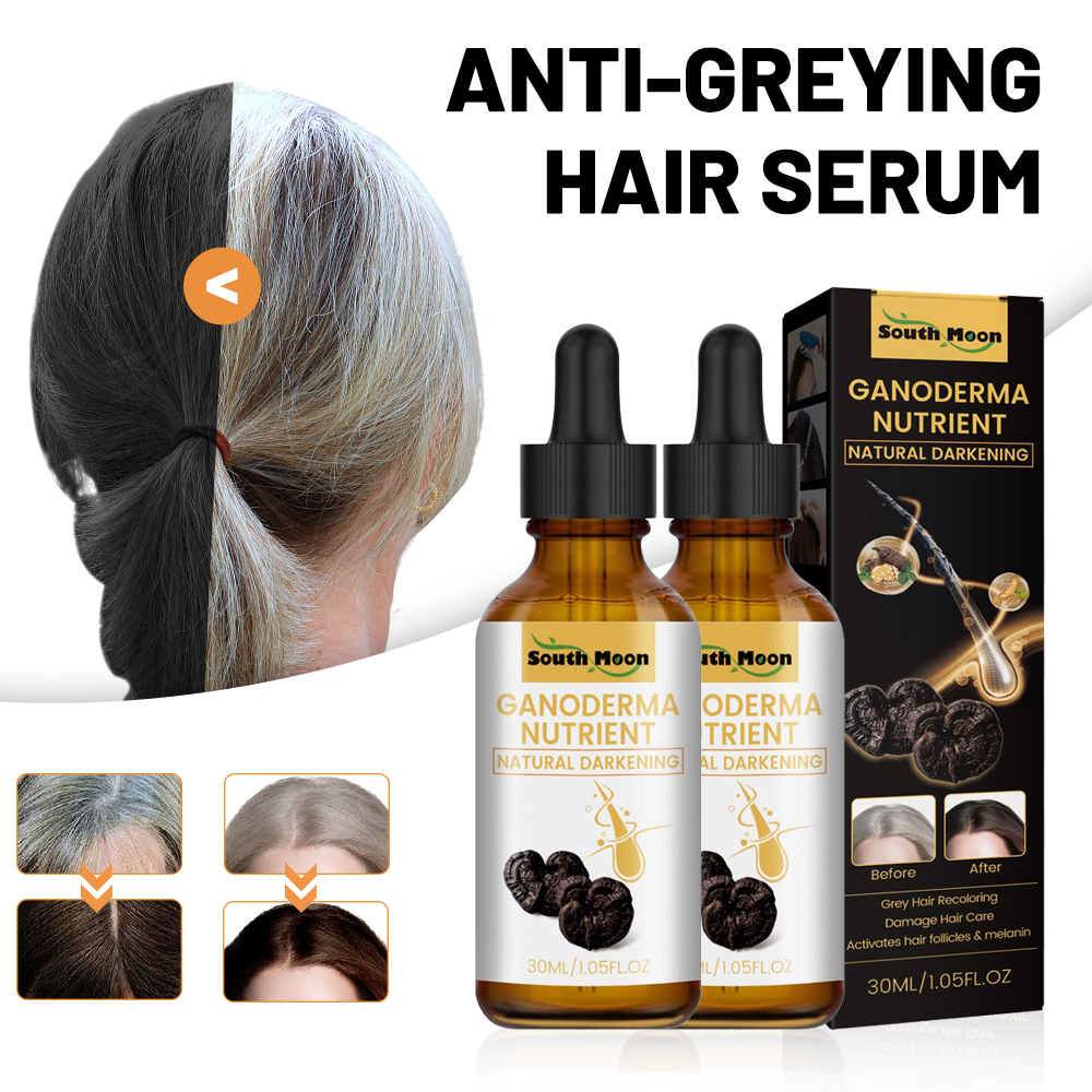 Best of 30ml Anti-Greying Hair Serum Ganoderma Nutrient Natural Darkening Serum Anti Greying Hair Serum For Women Men Hair Growth Care Reviews & Tips