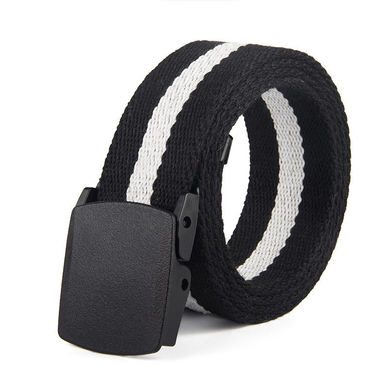 Title 8, New Men and Women Striped Canvas Belt Woven Bel...