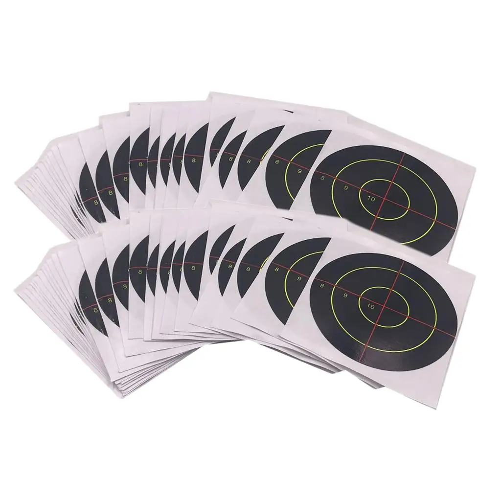 100pcs/pack Splatter Reactive Self Adhesive  Paper Targets Sticker