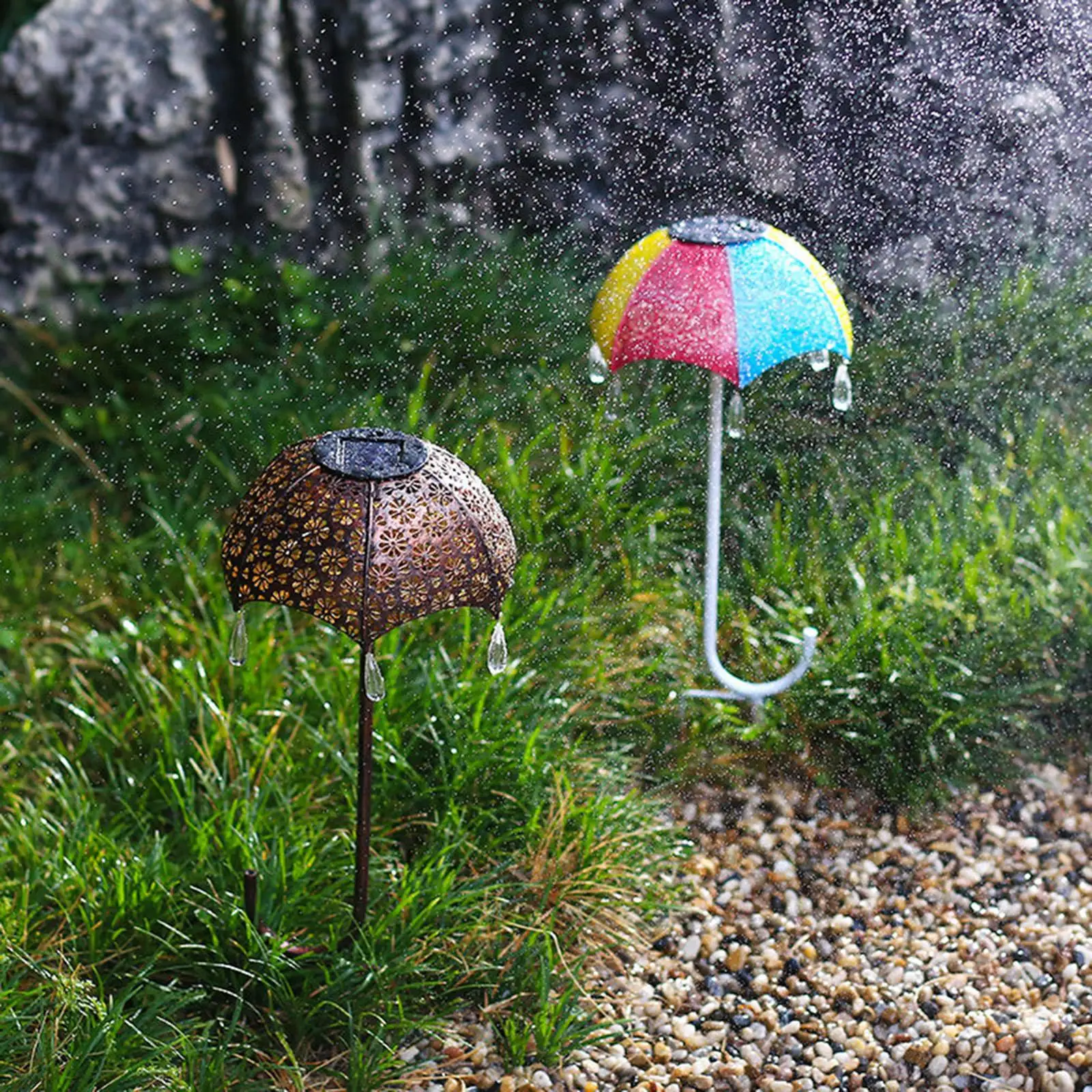 Umbrella Shaped Lawn Light Driveway Lighting Landscape Lamp Solar LED Lights for Lawn Courtyard Pathway Patio Decoration