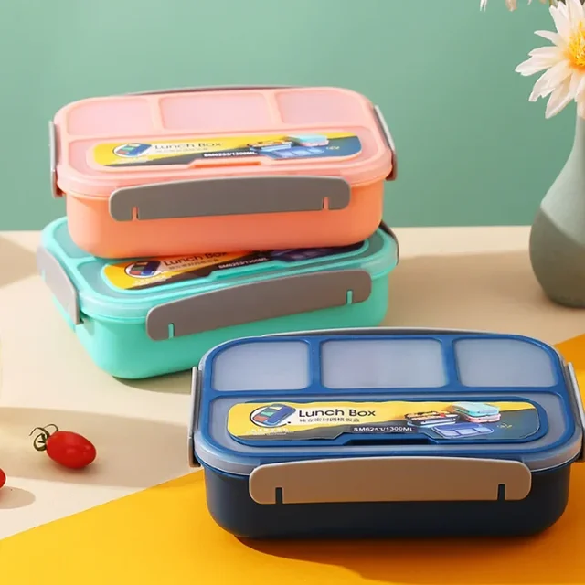 Bento-Lunchbox Mit 4 Fächern – 4er Set, Mikrowellen- & Spülmaschinenfest, Ideal Für Meal Prep