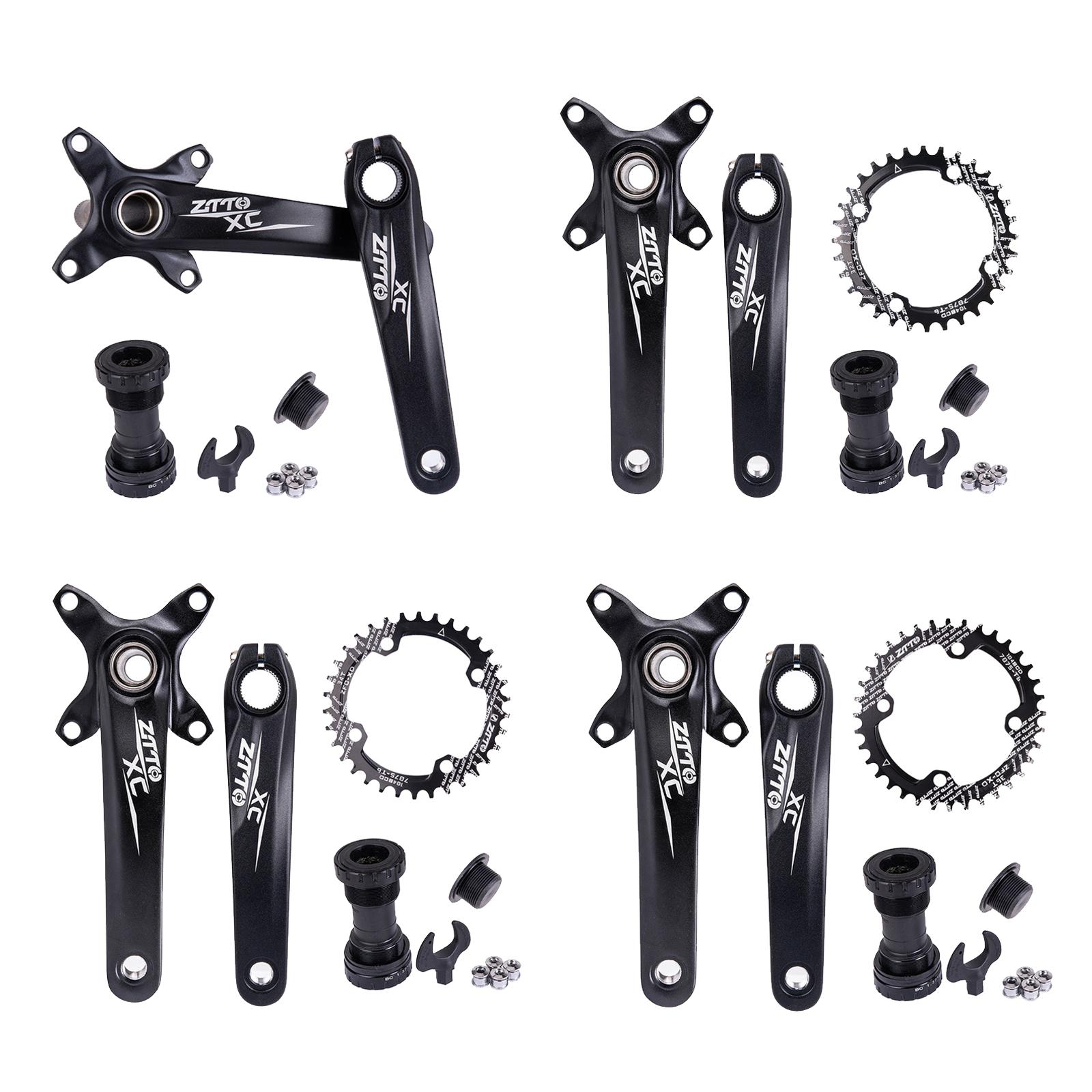 Bike Crank Arm Set Crankset 170mm 104 BCD Bottom Bracket Kit MTB Road Bicyle