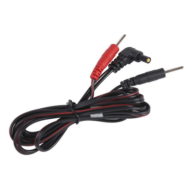 10 Pack Button Electrode Wires For TENS Machines - 3.5mm Button To 2.5mm Plug Cable, 1.2M Length