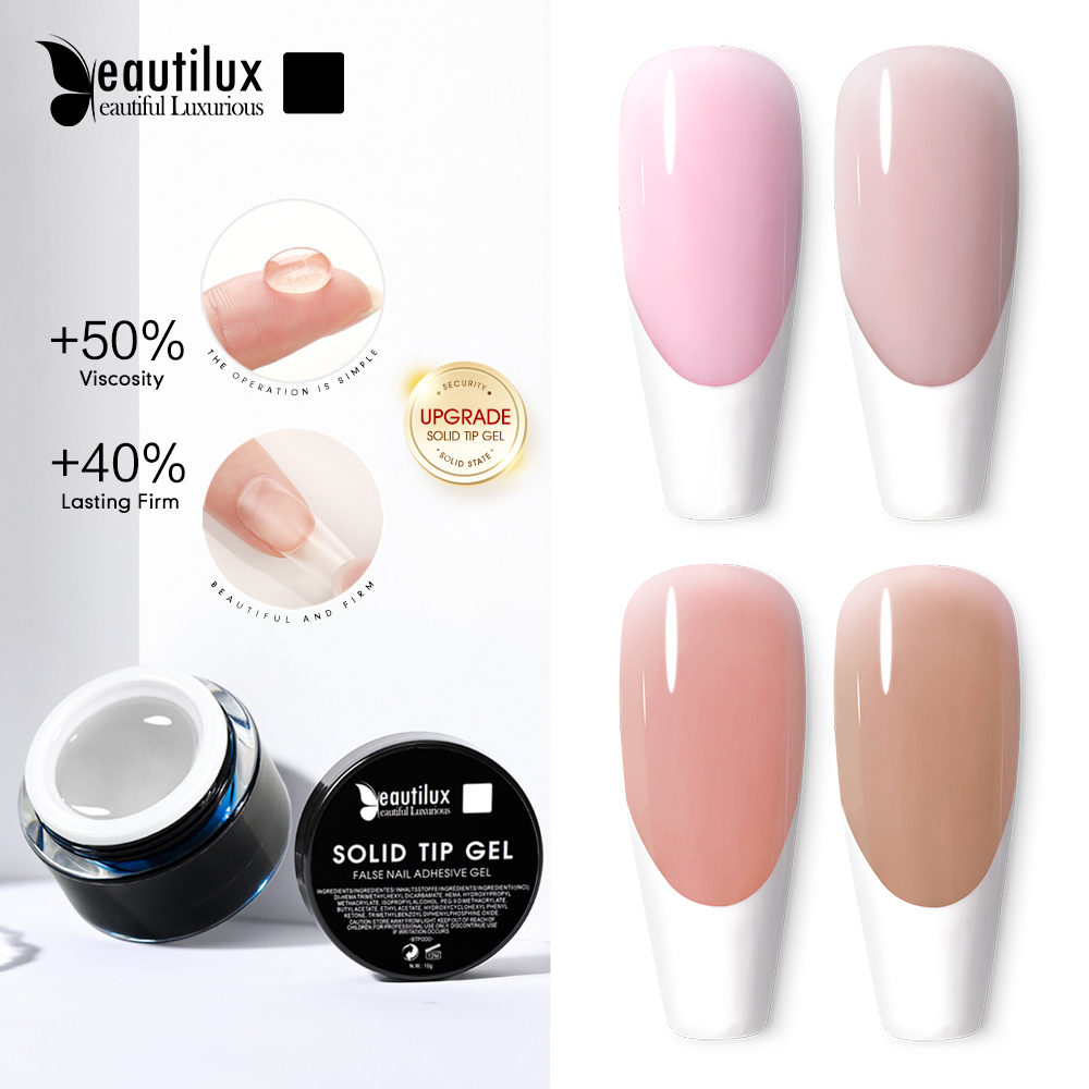 Best of Beautilux Solid Tip Gel False Fake Nail Soak Off Jelly Gummy Base Gel Glue For American Pose Capsule Tips Adehesive Reviews & Tips