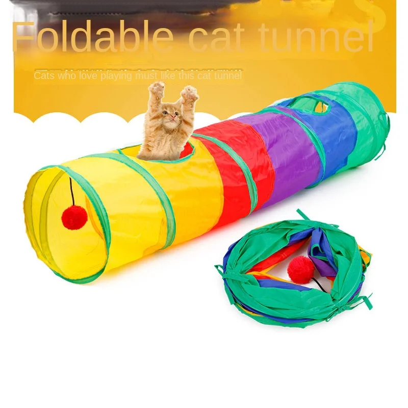 dog puzzle toys Funny Pet Cat Tunnel 3/4 Holes Play Tubes Balls Collapsible Crinkle Kitten Toys Puppy Ferrets Rabbit Play Dog Tunnel Tubes puppy heartbeat toy