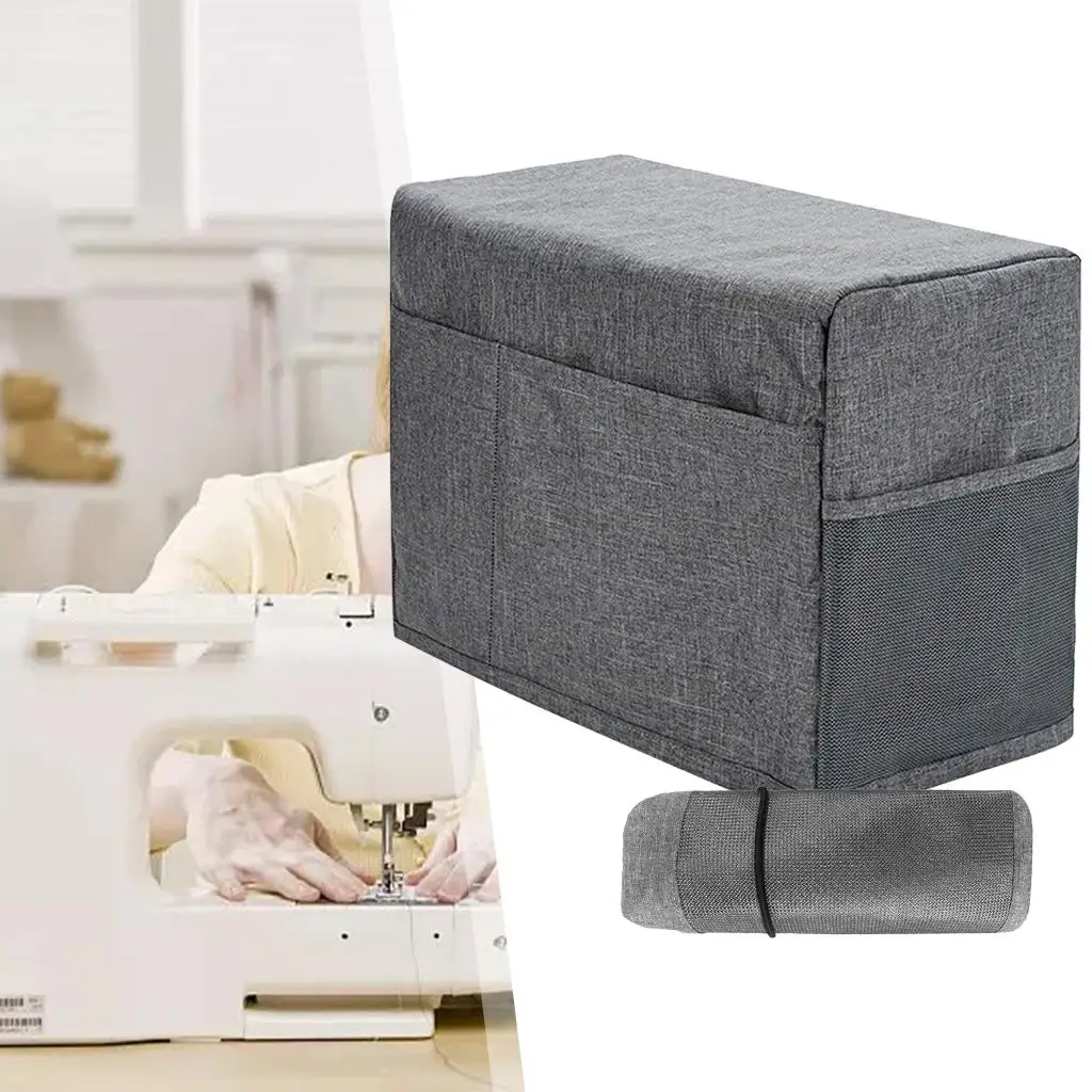 Universal Dust Cover for Sewing Machine with Storage Pockets Waterproof Gift