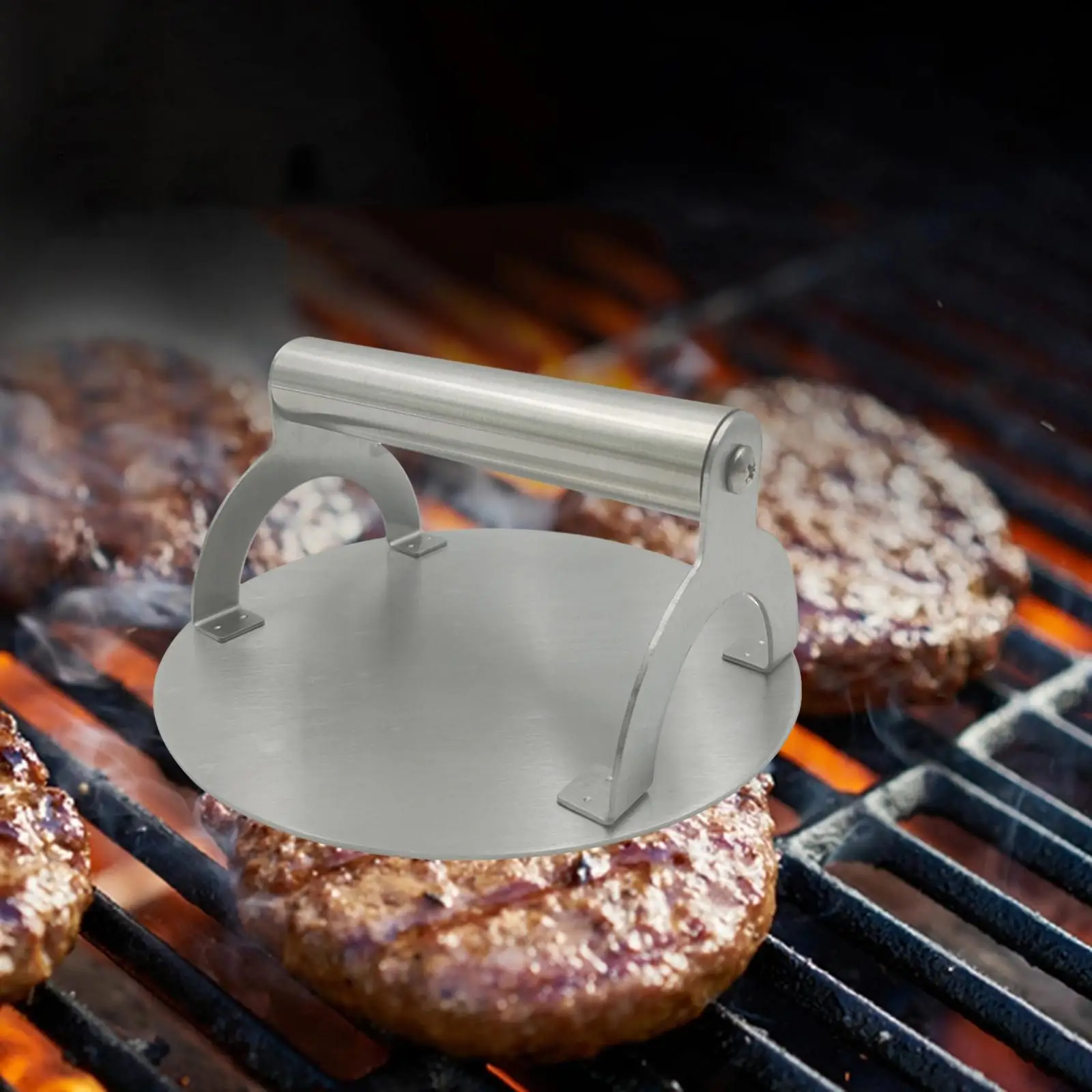 Stainless Steel Burger Press Kitchen Accessories Nonstick Grill Press Meat Beef Burger for Home Restaurant Cooking Barbecue Beef