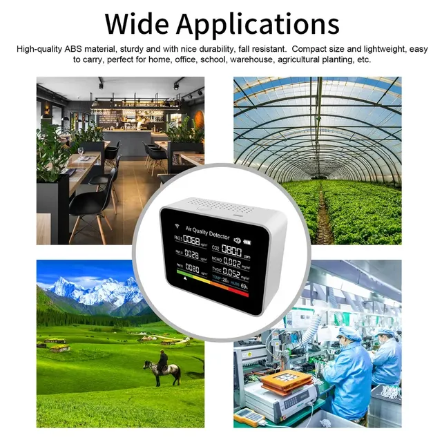 WIFI Air Quality Monitor CO2 Detector Real Time Monitoring 19