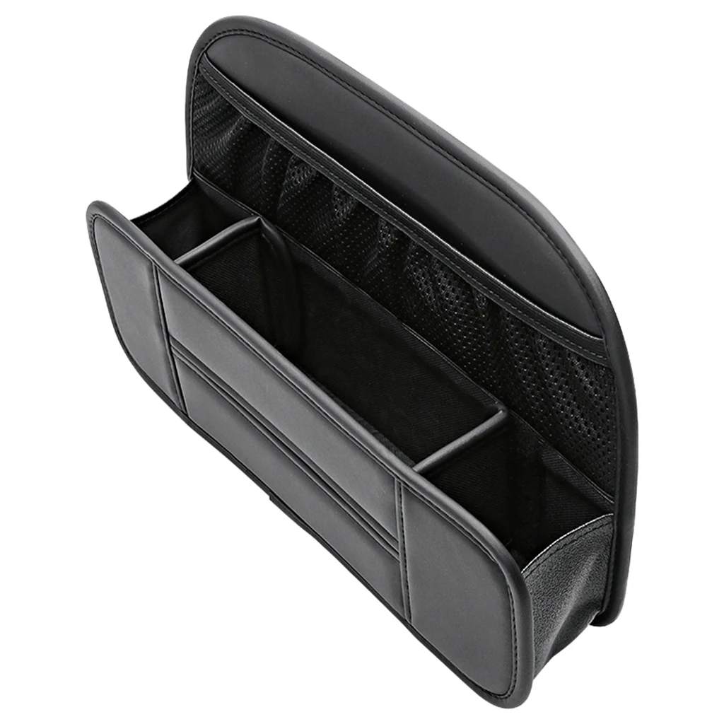 Car Seat Back Organizer Water Resistant for with Hangers Black
