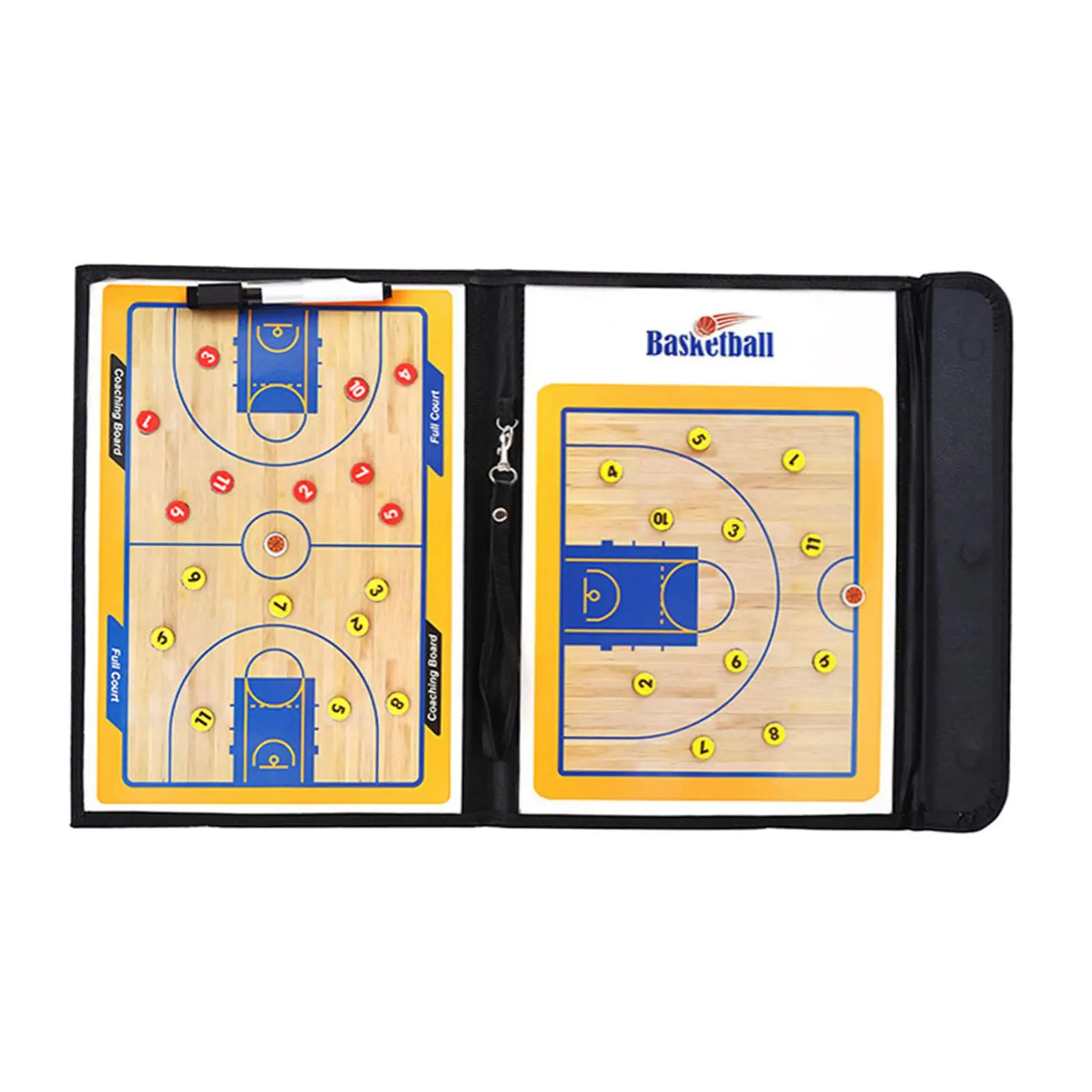 Double-Sided Basketball Coaching Clipboard Coaches with Dry  Marker Pen Magnets Basketball  for Accessories
