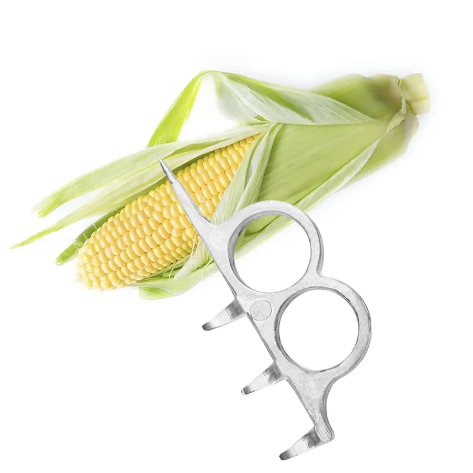 Aluminum Alloy Coin Remover Quick Peeling Utensils Corn Peeling Tool for Groceries Agricultural Kitchen Restaurant