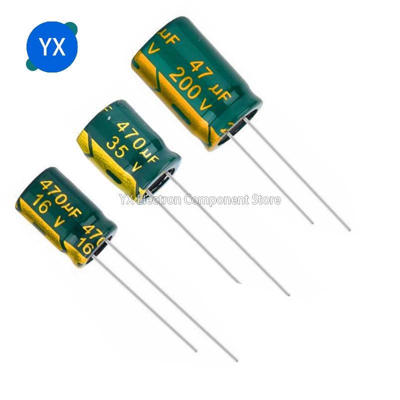 500PCS 200V47UF 200V 16V 35V 47UF 470UF 16V470UF 35V470UF Aluminium-elektrolytkondensatoren Hochfrequenz Kristall – Detail 1