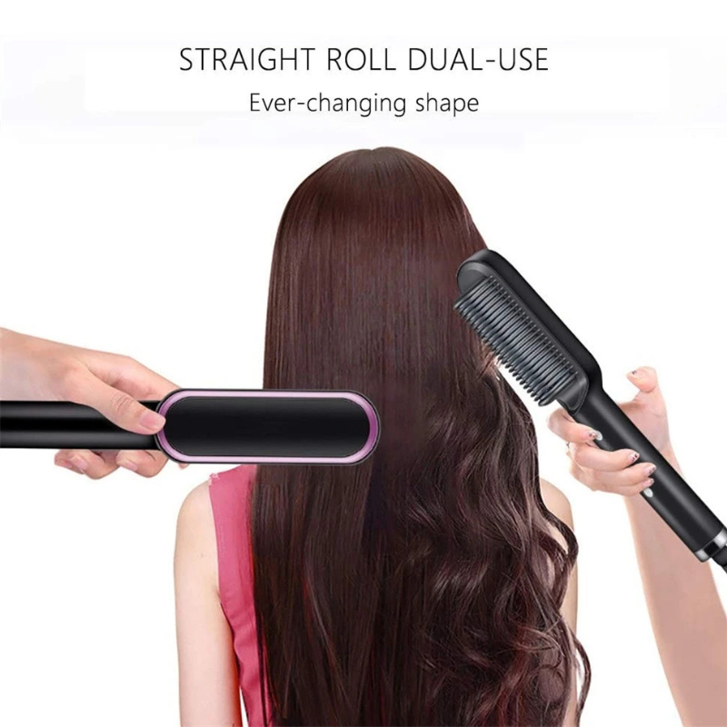 Best of Multifunctional Hair Straightener Brush Negative Ion Hair Straightening Comb 2 In 1 Hair Curler Straightening Brush For Curly Reviews & Tips