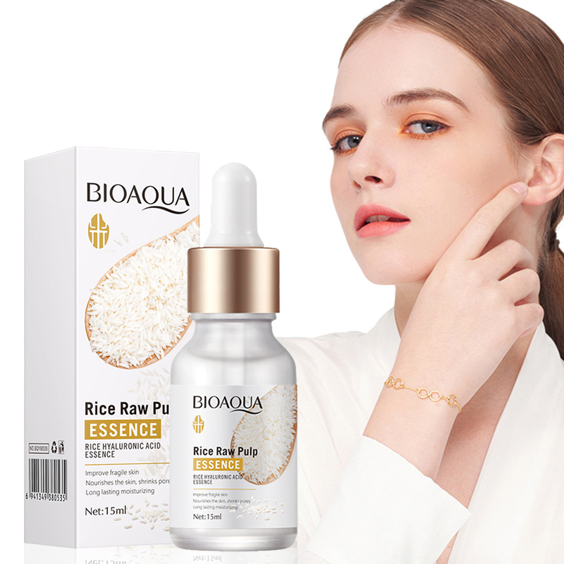 Best of BIOAQUA Rice Raw Pulp Serum Hyaluronic Acid Face Essence Nourishing Moisturizing Whitening Anti-Wrinkle Serum Facial Skin Care Reviews & Tips