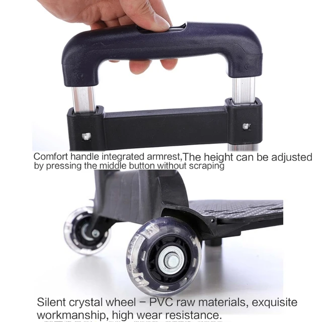 Carrito plegable de aleación de aluminio para estudiantes, mochila de 2  ruedas, carrito de mano de viaje para equipaje escolar - AliExpress