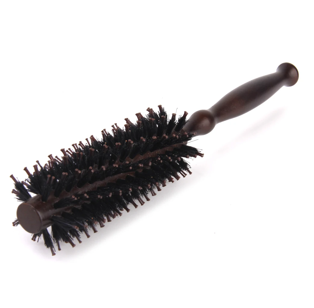 Wood Handle Hairdressing Curling Hair Comb Brush Hairbrush