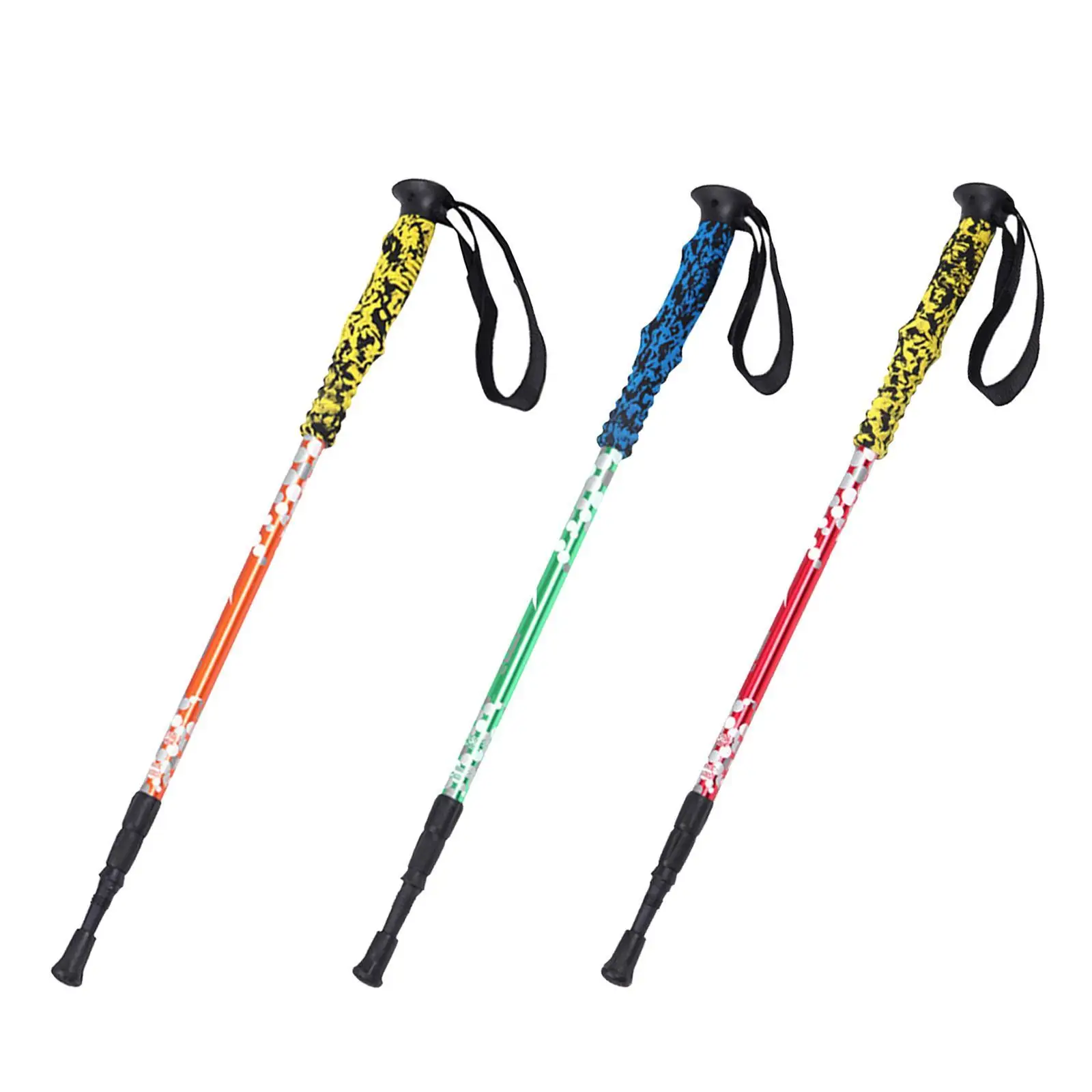 1Pc Trekking Poles Telescopic Ultralight 3 Sections 66-135CM Hiking Sticks