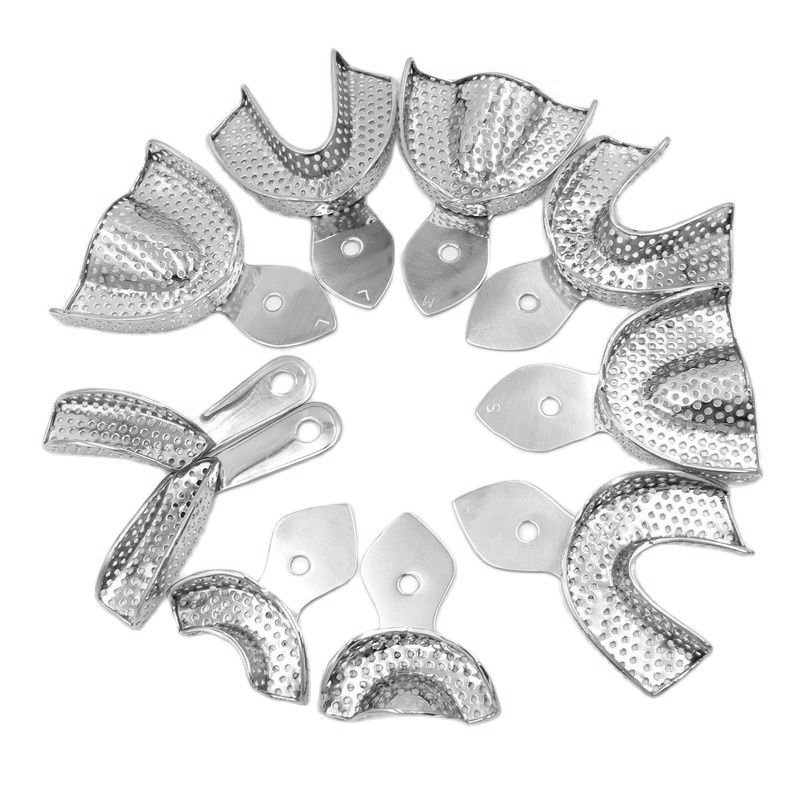 Best of 10pcs Dental Impression Tray Stainless Steel Teeth Tray Autoclavable Denture Instrument Trays Dentist Tools Reviews & Tips