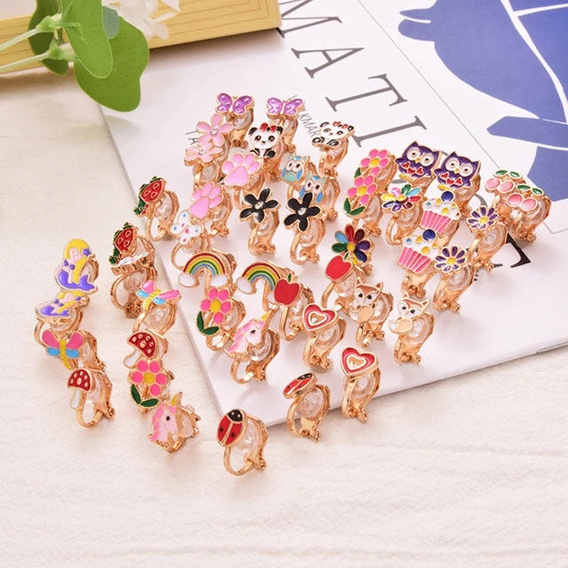 5 Pairs jewelry for kids Play Earrings for Girls Girl Clip On Earrings |  eBay