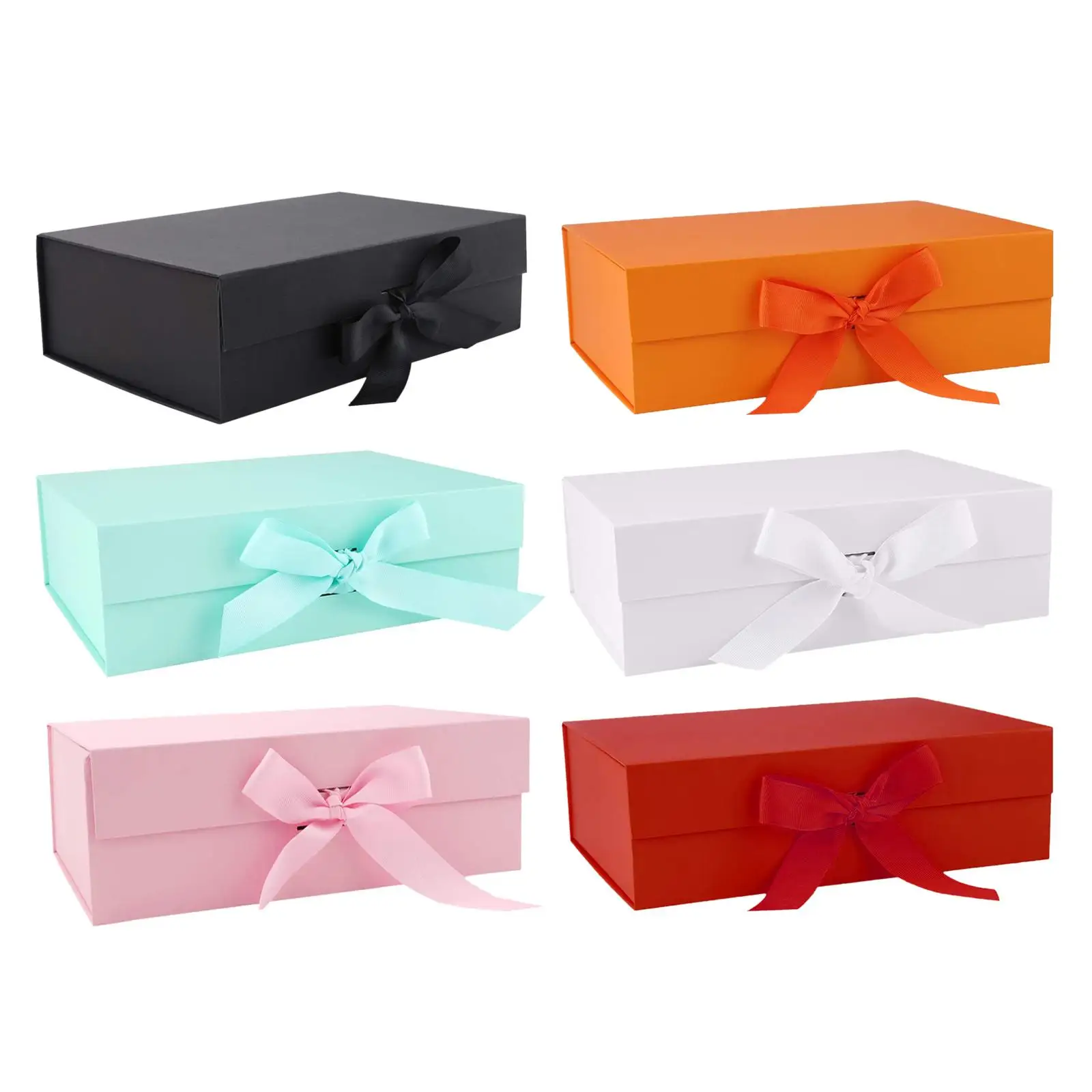 Gift Box with Ribbon Proposal Gift Boxes Closure Large Storage Box for Engagement Party Keepsake Birthday Party Wedding