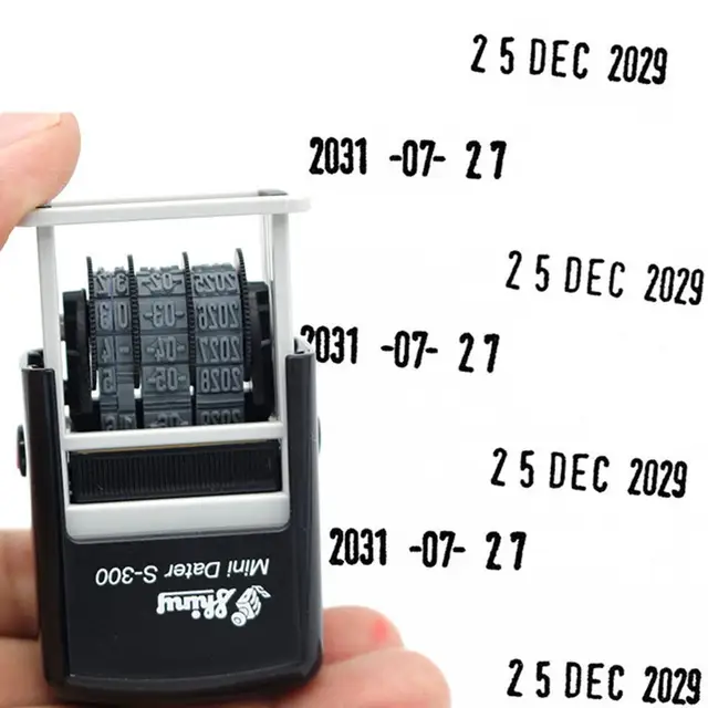 Planner Date Stamp DIY Handle Account Date Stamps Stamping Mud Set Mini  Self-Inking Stamps For Office Escolar Supplies Emboss