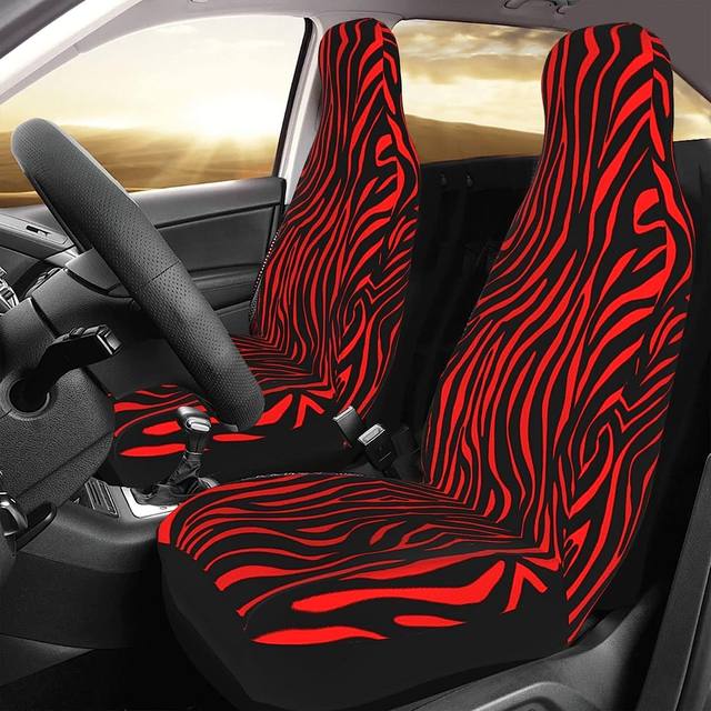 Blue Zebra Skin Design Car Seat Covers Pair, 2 Front popular Seat Covers, Car Seat Protector, Car Accessory, Seat Cover For Car