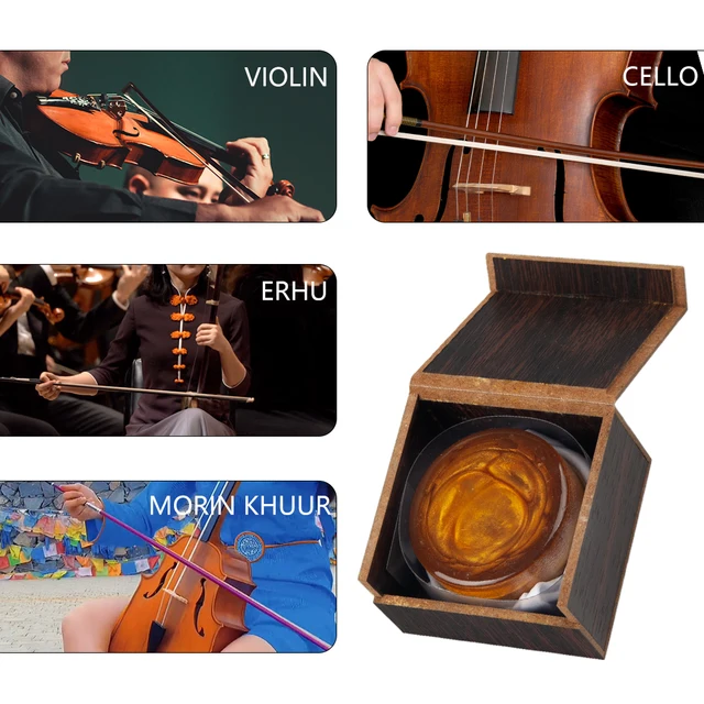 Resina de violín de colofonia para violín y violonchelo (paquete de 4  colofonia)