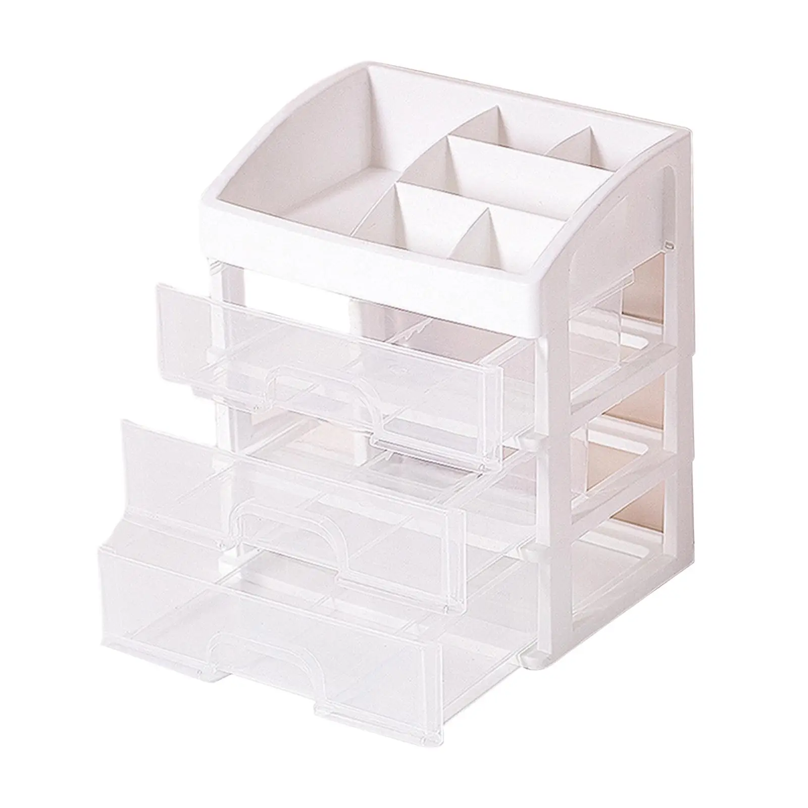 Makeup Storage Four-Layer Three-Layer Drawer Partition Transparent Drawer for Offices Desktop