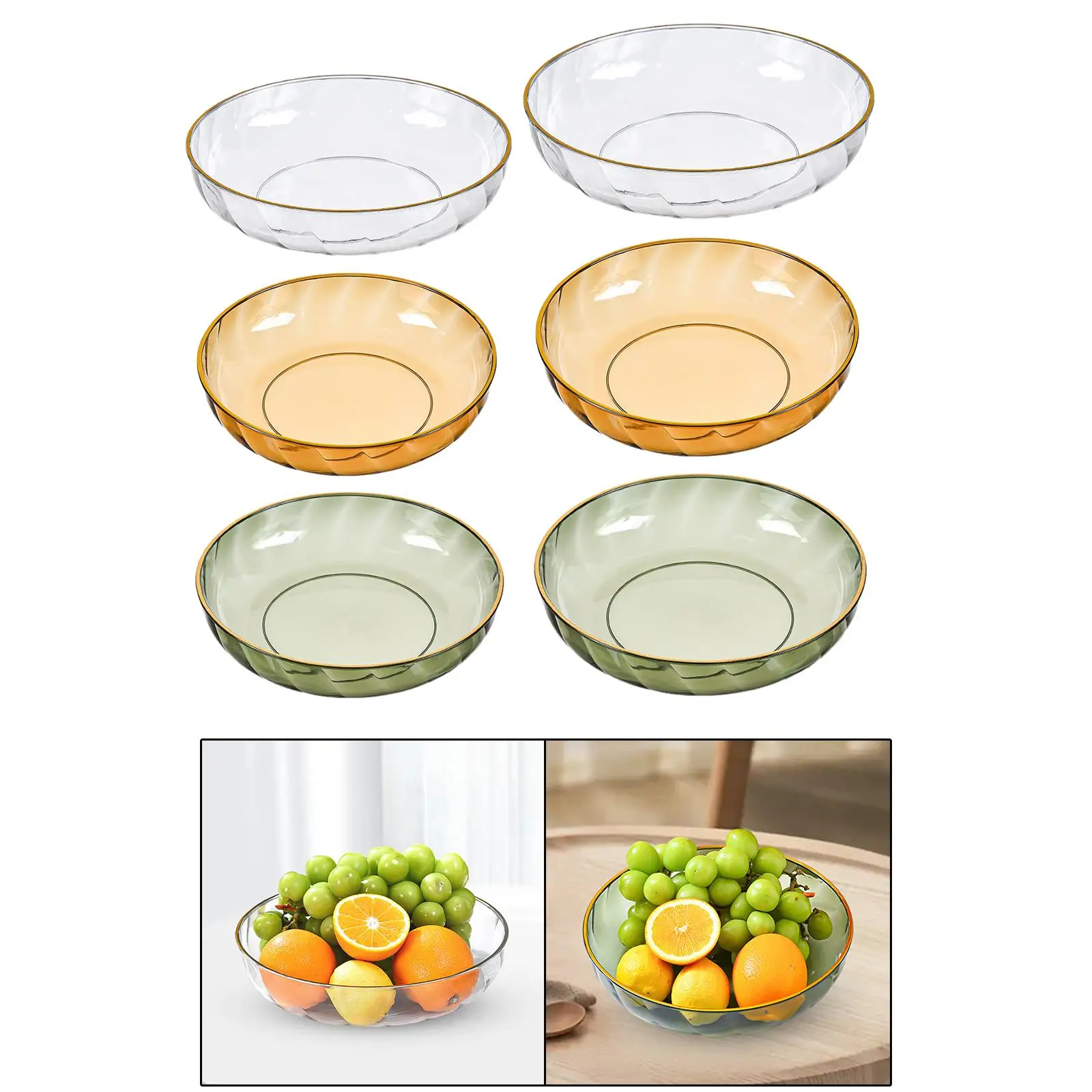 Dried Fruit Plate Serving Dish Round Storage Tray Bread Dish Plates for Home KTV Countertops Jewelry Makeup Table Centerpiece