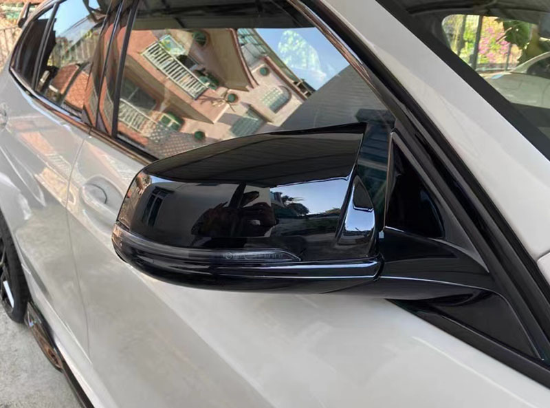 Carbon Fiber Style Black Rearview Side Mirror cover Caps for BMW X1 F48 X2 F39 F40 F53 F44 Z4 G39 Toyota Supra Side Mirror shell