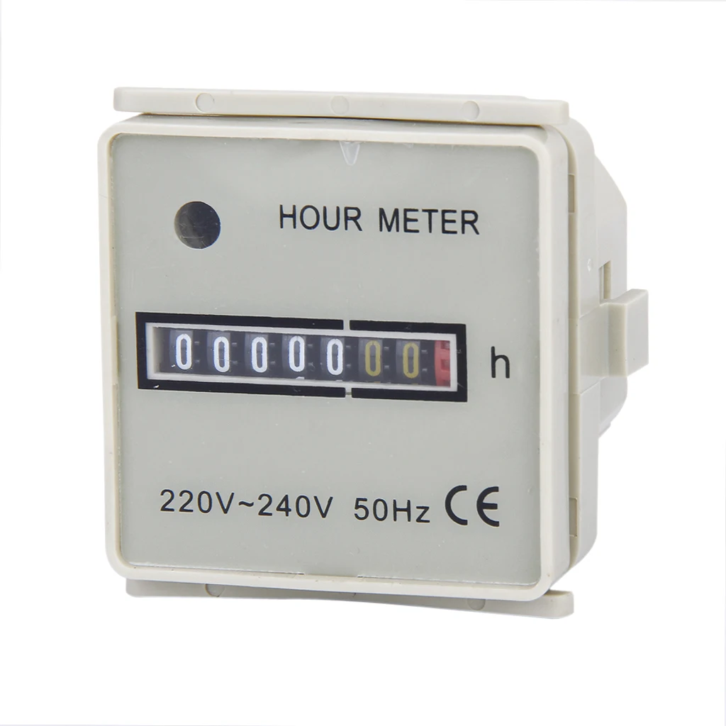  220-240V Hour Meter with Digital LCD Display for Boat Trtor  Marine Small Engines Waterproof