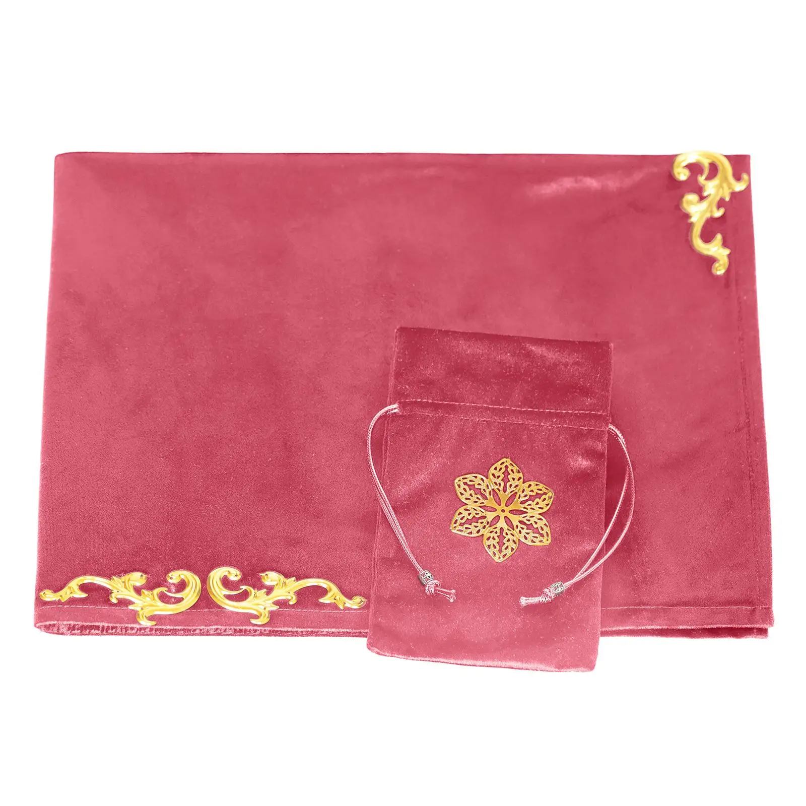 Vintage Style  Tablecloth Table Cover with Cards Bag 25.5x25.5 inch  Square for Party Supplies Board Game Accessories