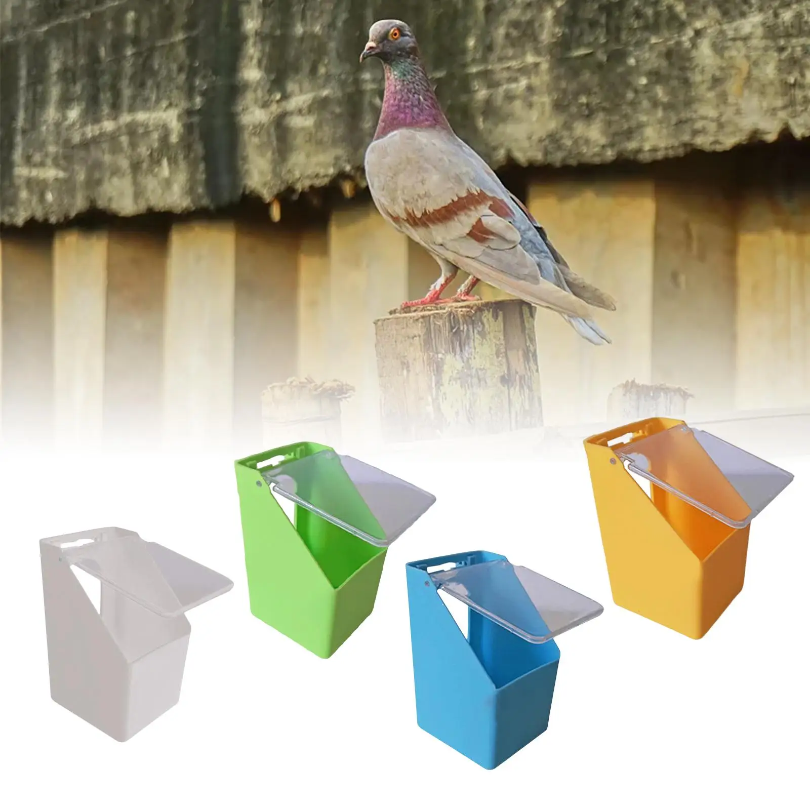 Bird Food Feeder Hanging Box Poultry Feeder Convenient Bird Feeder Trough for Pigeon