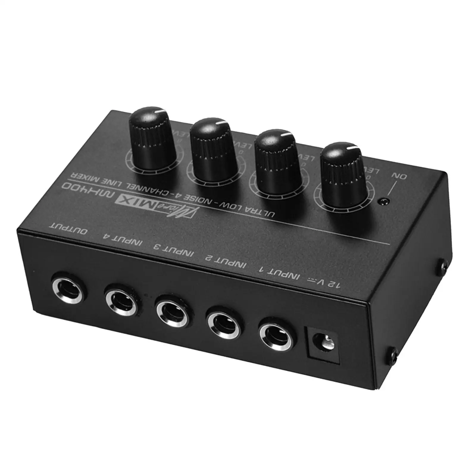 4 Channel Audio Mixer Ultra Low Noise Mini Sound System Echo Mixer Mixing Console for Outdoor Small Clubs Recording Studio Party