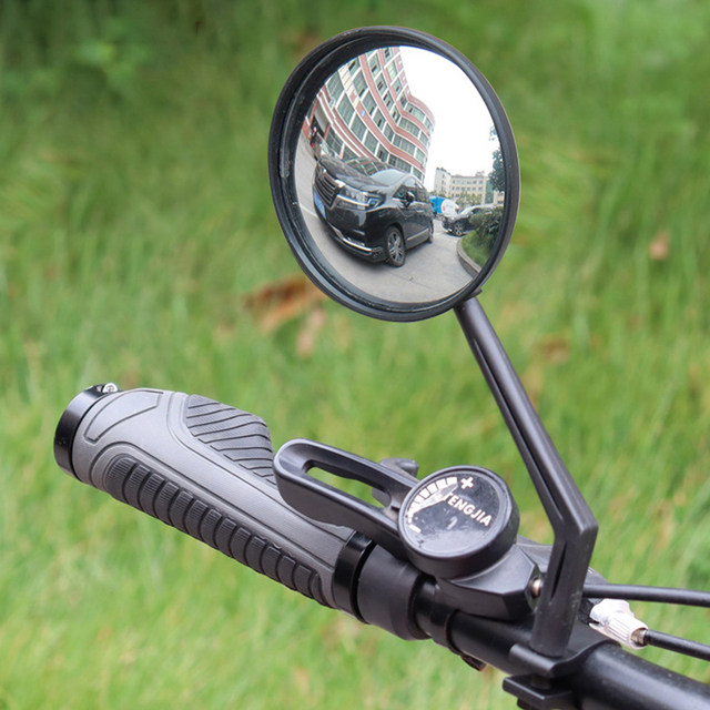 Traffic Mirror 2-Pack Bike Mirrors - Bar End Rearview Mirrors For Road/Mountain Bikes (360° Adjustable, Acrylic Lens) Bike Mirror Handlebar Mount