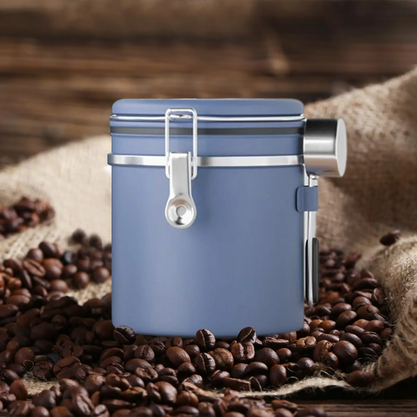 Stainless Steel Coffee Canister Food Storage Container for Flour Cereal Nuts