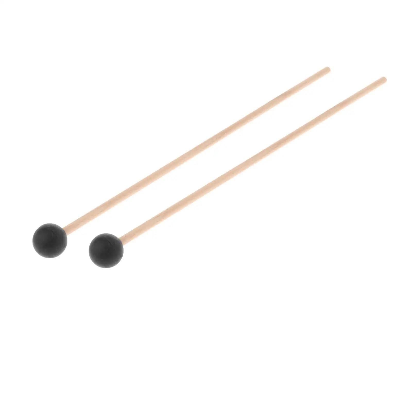 2Pcs Marimba Mallets with Wooden Handle Beater Percussion Xylophone Bell Mallets for Child Drummers Practitioners Ethereal Drums