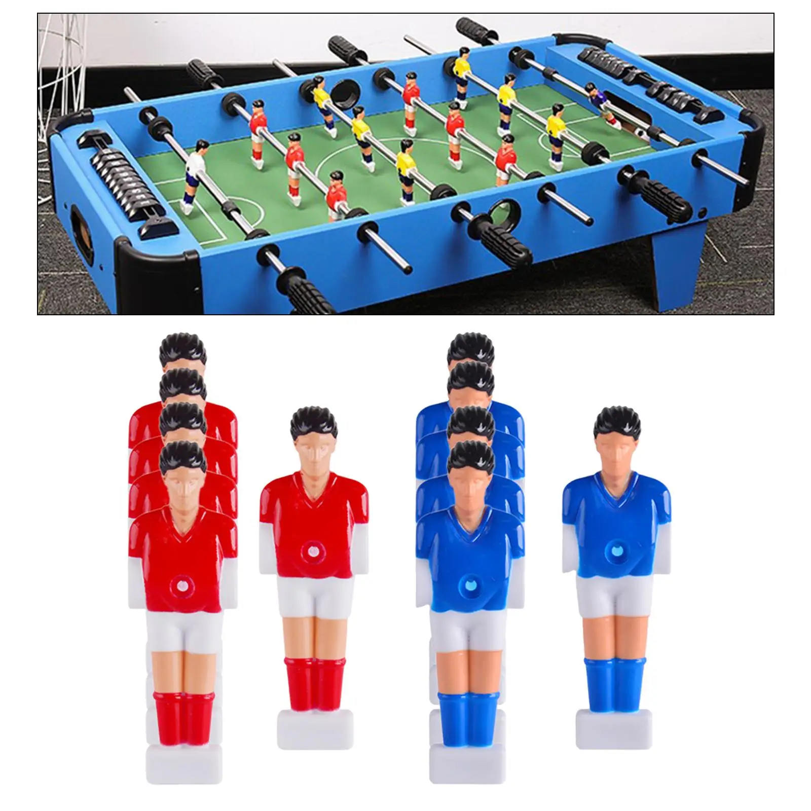Plastic Table Football Player Foosball Soccer Games Replacement Set of 10