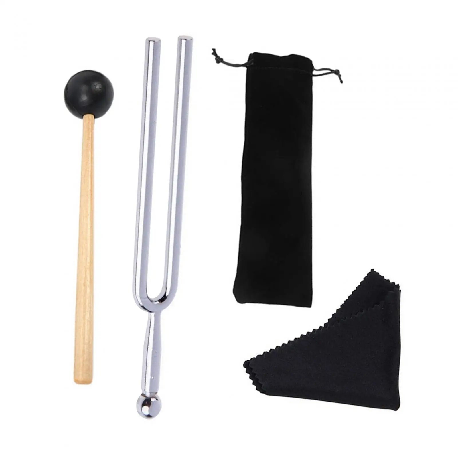 A 440 Tuning Fork Practical Comfortable with Silicone Mallet for Basic Education Singing Practice Ear Trainng Balancing