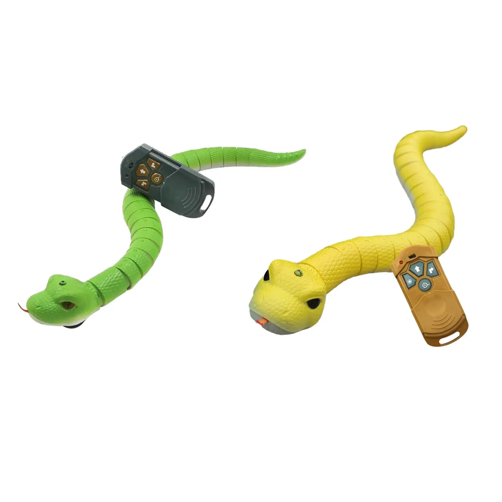 Remote Control Snake Toy Realistic Snake Crawling Animal for Boys Gift Halloween April Fools` Day Stage Props Interactive Toys