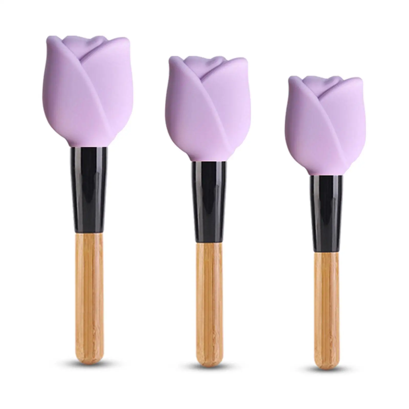 3Pcs Silicone Makeup Brush Cover Durable Organizer Cosmetic Brushes Cover for Travel Lovers