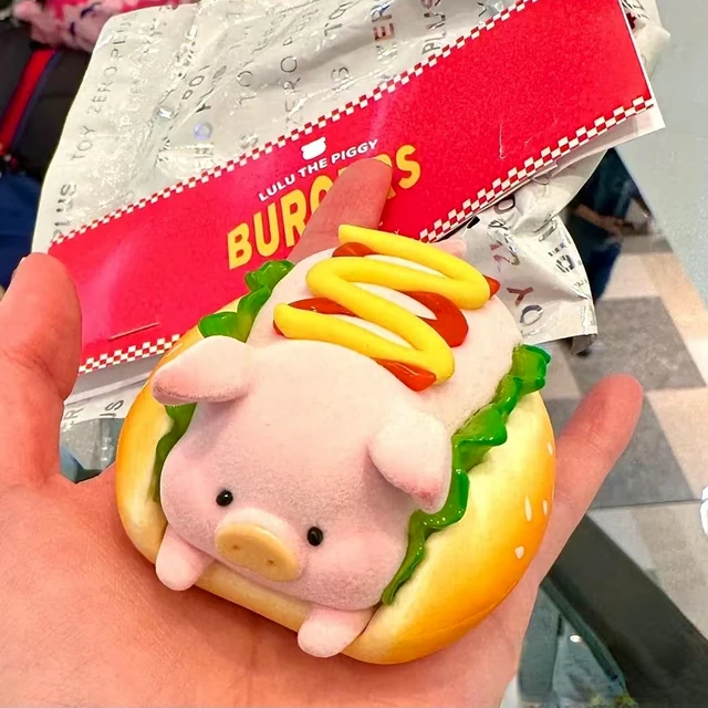 COMA LULU-The Piggy Hotdog Figuras, Salsicha, Sanduíche, Porco