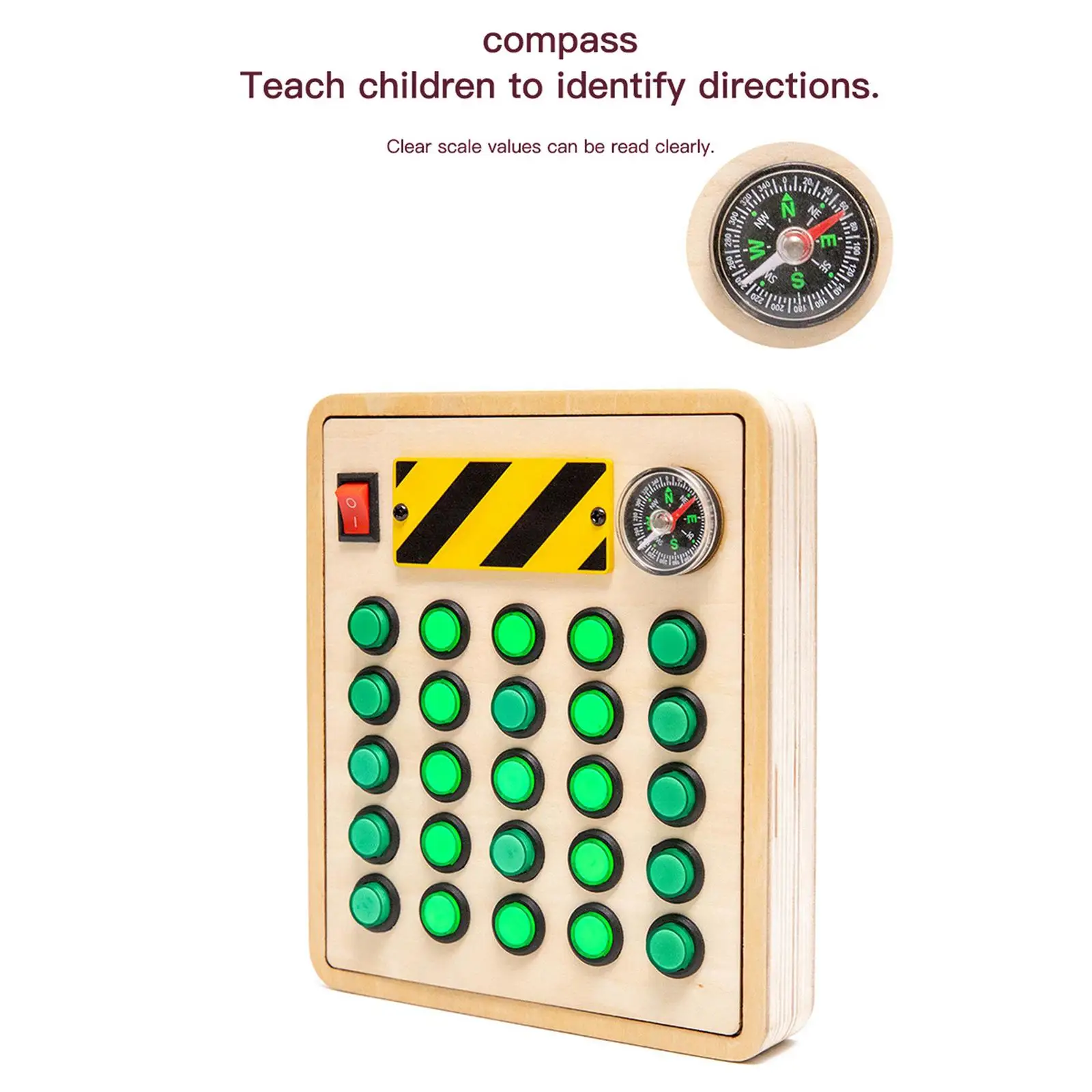 Wooden Montessori Durable Electronic Sensory Board Toy for Kindergarten Learning Activities